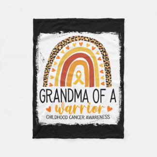 Couverture Polaire Grand-mère d'un guerrier Cancer de l'enfance Leopa