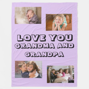 Couverture Polaire Grand-mère et grand-père Sans Serif 4 photos