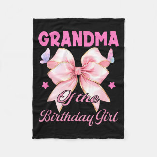 Couverture Polaire Grand-mère fille d'anniversaire coquette rose asso