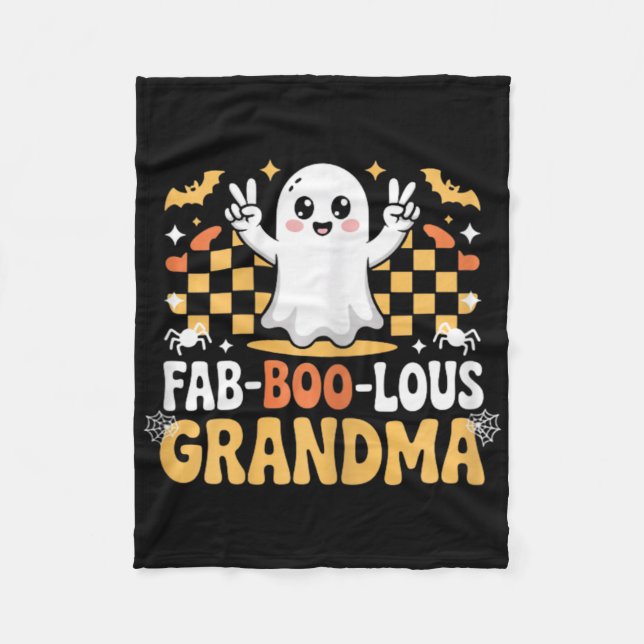 Couverture Polaire Grand-mère mignonne Ghost Halloween Maman (Devant)