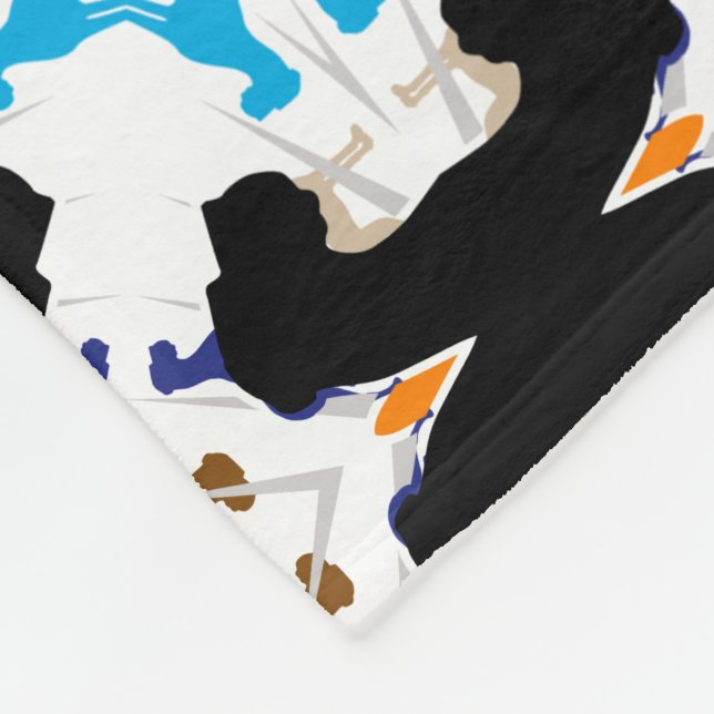 Couverture Polaire Grand motif abstrait Dane (Coin)