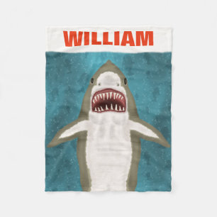 Couverture Polaire Grand océan personnalisé par attaque de requin