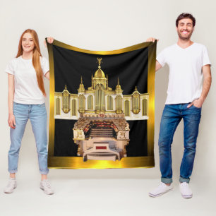 Couverture Polaire Grand Orgue à Tuyaux, Cadeau pour Organiste Accent