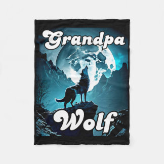 Couverture Polaire Grand-pa Wolf Matching Tribe Wolves Camping Pack F