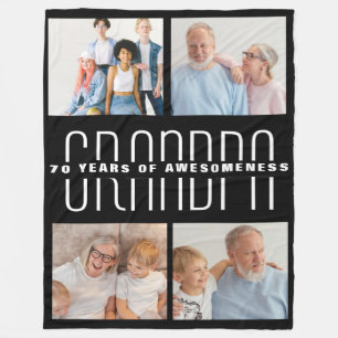 Couverture Polaire Grand-parents cadeau de jour pour 70 ans