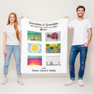 Couverture Polaire Grand-Parents De Petits-Enfants Vous Aiment Les De