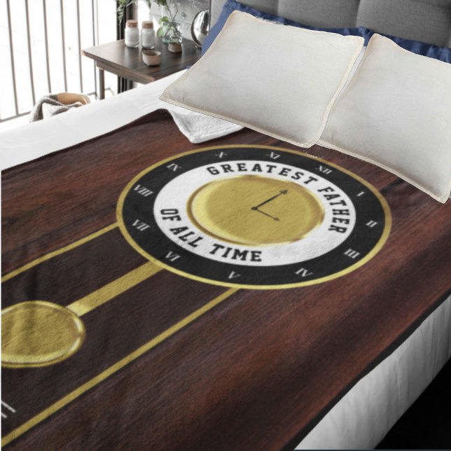 Couverture Polaire Grand-père Horloge Grand Père Père de tous les tem (Grandfather Clock Greatest Father of all Time Fleece Blanket)