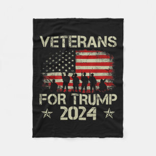 Couverture Polaire Grand-père vétérans pour Trump 2024 drapeau améric