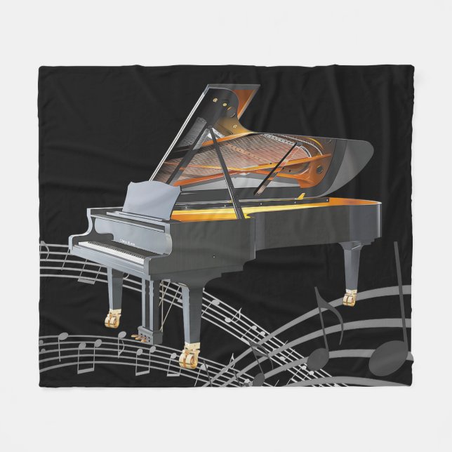 Couverture Polaire Grand Piano Blanche polaire (Devant (Horizontal))