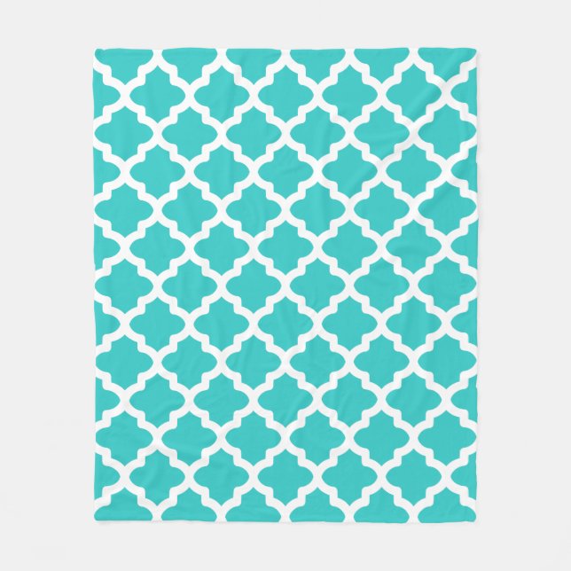 Couverture Polaire Grand plaid de molleton turquoise (Devant)