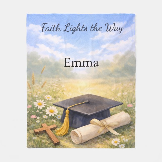 Couverture Polaire Granddaughter Graduation Personalized Christian  (Devant)