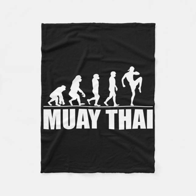 Couverture Polaire Grande évolution Muay Thai Cadeau Kickboxing Arts  (Devant)