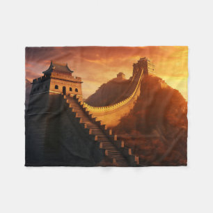 Couverture Polaire Grande Muraille de Chine Sunset Fleece Blanket - A