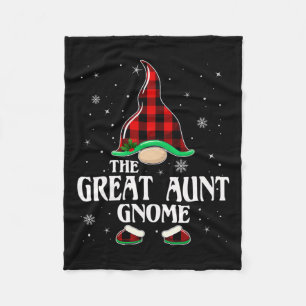 Couverture Polaire Grande tante Gnomo Buffalo Plaid Family Group Chri