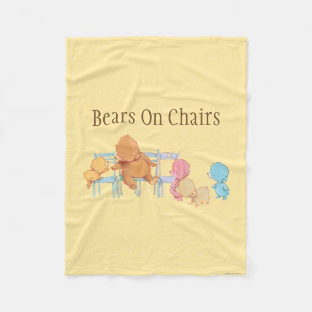Couverture Polaire Grandes chaises de la part quatre d'ours Brown et (Devant)