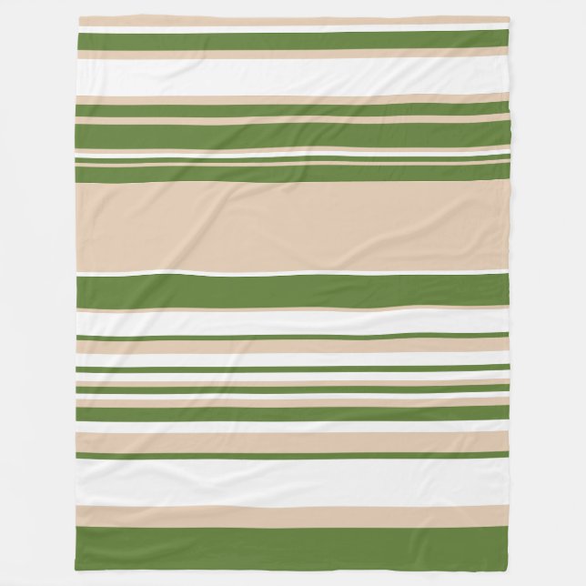 Couverture Polaire Grandes complexes - Blanc, Sable et Vert Palme (Devant)