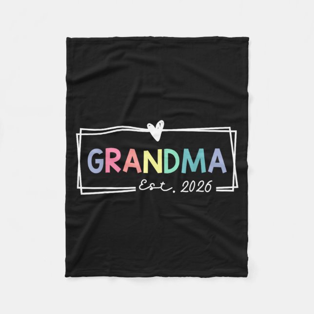 Couverture Polaire Grandma Est 2026 Promoted To Grandma 2026 For Gran (Devant)