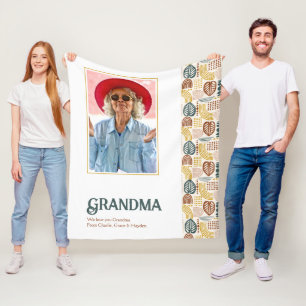 Couverture Polaire Grandma Fun Personnalisé Arc-en-ciel Abstrait