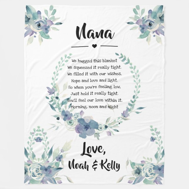 Couverture Polaire Grandma Grammy Nana de Grandkids (Devant)