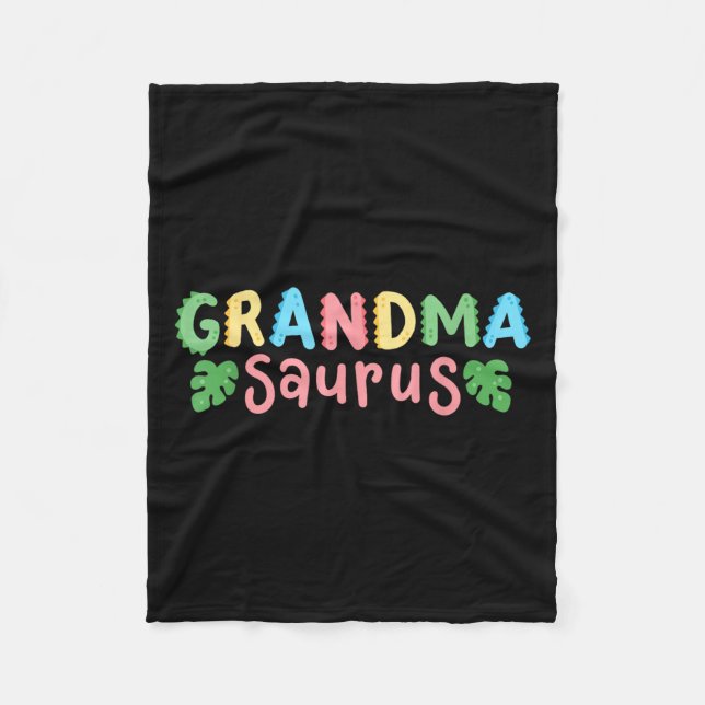 Couverture Polaire Grandma Saurus Enfants Dinosaur Anniversaire Famil (Devant)