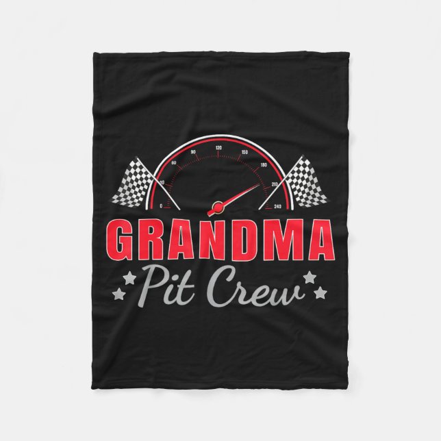 Couverture Polaire Grandma T Crew Race Car Driver Birthday Party Raci (Devant)