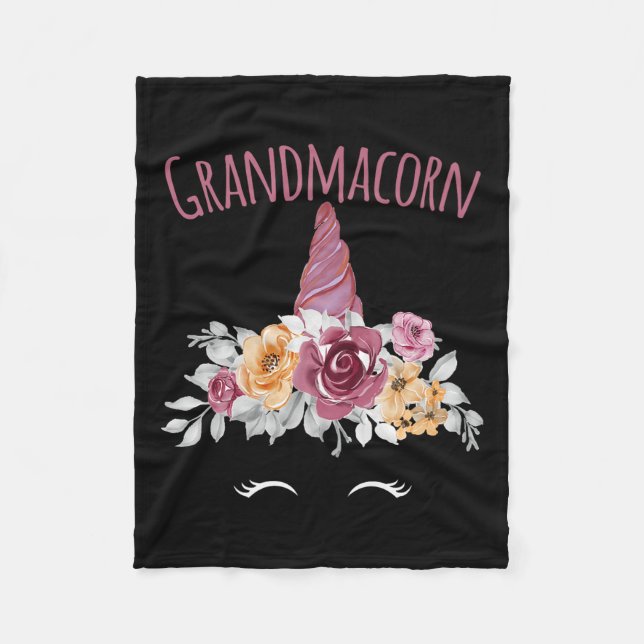 Couverture Polaire Grandmacorn Unicorn Grandma Premium  (Devant)