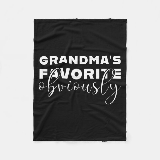 Couverture Polaire Grandma's Favorite T, Grandson Or Granddaughter  (Devant)