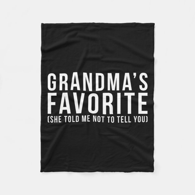Couverture Polaire Grandma's Favorite T, Grandson Or Granddaughter  (Devant)