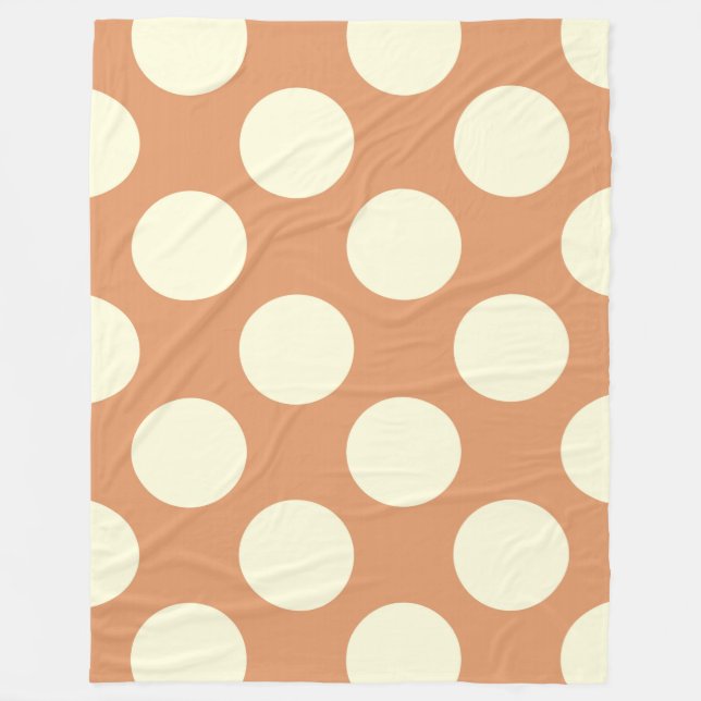 Couverture polaire Grands cercles Points Crème Bro (Devant)