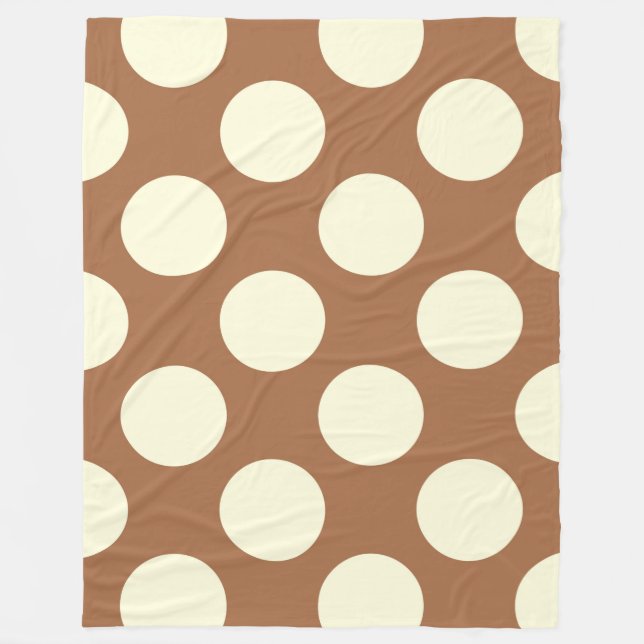 Couverture polaire Grands cercles Points Crème Bro (Devant)