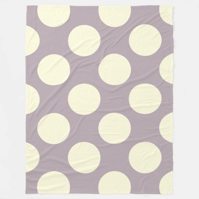 Couverture polaire Grands cercles Points Crème vio (Devant)