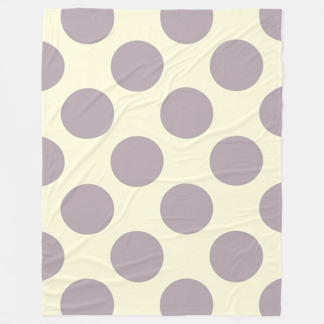 Couverture polaire Grands cercles Points Crème vio (Devant)