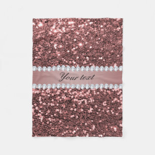 Couverture Polaire Grands parties scintillantes et diamants roses de