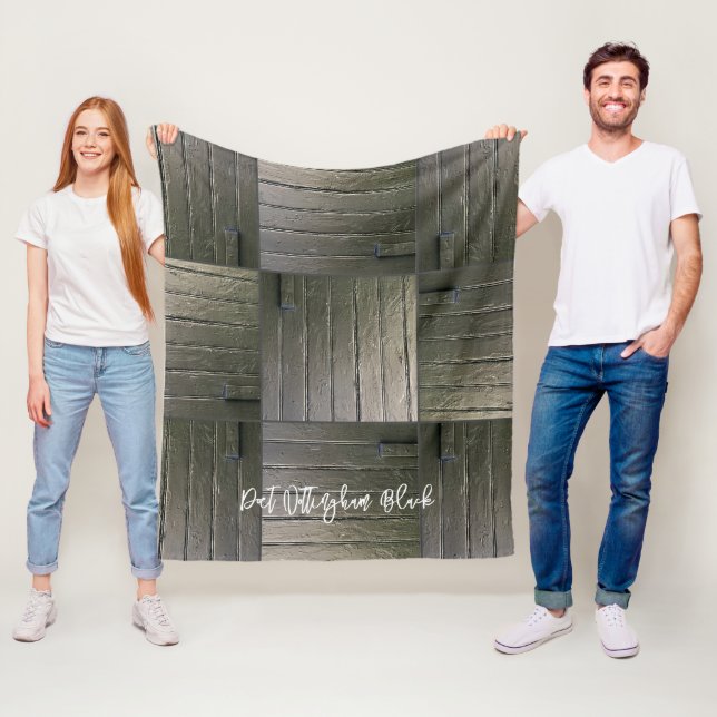 Couverture Polaire Grange Conception de porte NOM DU CHEVAL Rustique  (En situation)