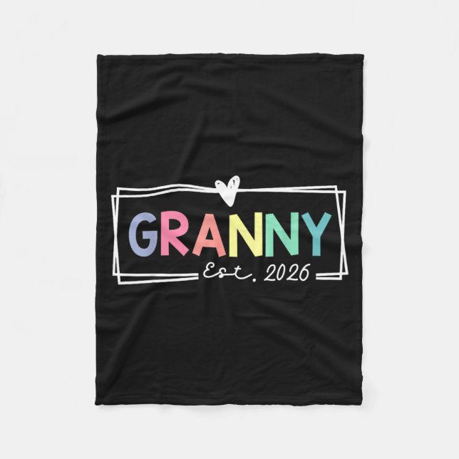 Couverture Polaire Granny Est 2026 Promoted To Grandma 2026 For Grand (Devant)