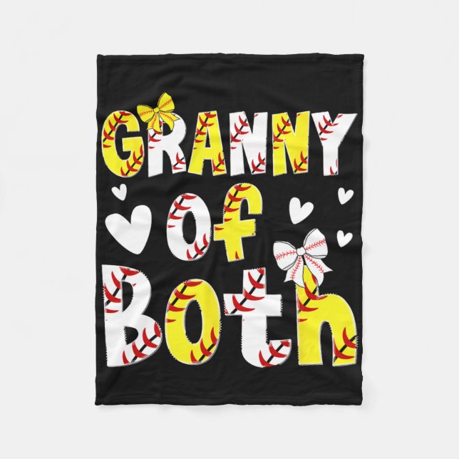 Couverture Polaire Granny Of Both Proud Softll Sell Granny Grandma  (Devant)