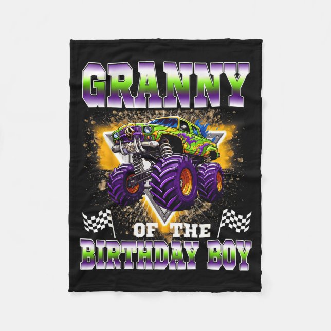 Couverture Polaire Granny Of The Birthday Boy Monster Truck Birthday  (Devant)