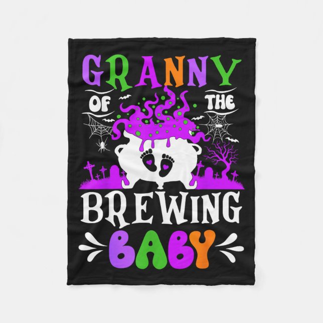 Couverture Polaire Granny Of The Brewing Baby Grandma To Be Halloween (Devant)