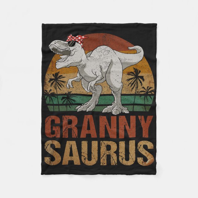 Couverture Polaire Grannysaurus T Rex Dinosaur Granny Saurus Retro Mo (Devant)