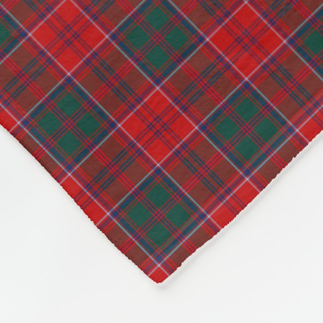 Couverture Polaire Grant Clan rouge, vert et bleu Tartan (Coin)