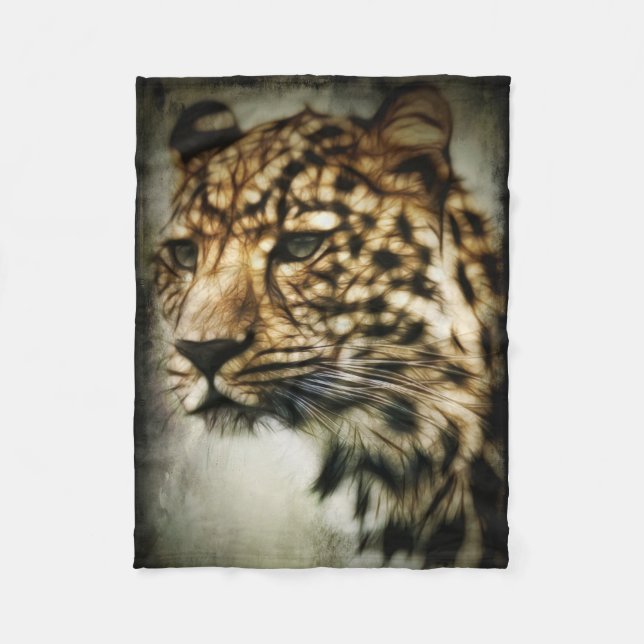 COUVERTURE POLAIRE GRAPHIQUE DE GUÉPARD NUMÉRIQUE ÉTONNANT IMPRIMÉ (Devant)