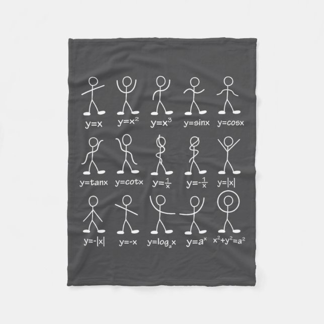 Couverture Polaire Graphique de maths drôle de Stick Figures Algèbre  (Devant)