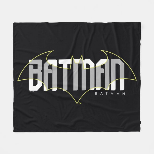 Couverture Polaire Graphique de nom haute technologie Batman (Devant (Horizontal))