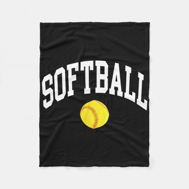 Couverture Polaire Graphique de softball  (Devant)