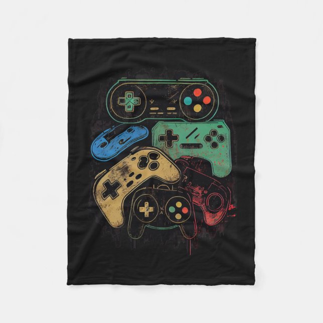 Couverture Polaire Graphique de tous les éléments de jeu vidéo contrô (Devant)