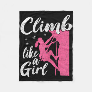 Couverture Polaire Graphique drôle d'amant d'escalade pour femmes et