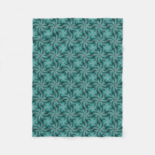 Couverture Polaire Graphique géométrique 3D pivotante Turquoise vert