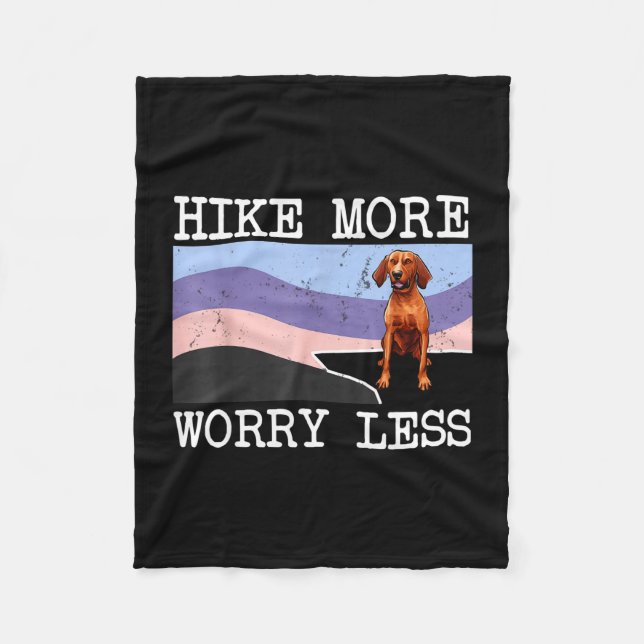Couverture Polaire Graphique limier redbone hike more worry less (Devant)
