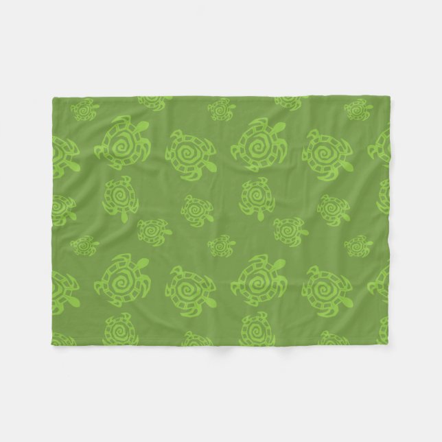 Couverture Polaire Graphique vert de tortue (Devant (Horizontal))