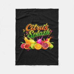 Couverture Polaire Graphisme de fruits de vacances d'été éclaboussés